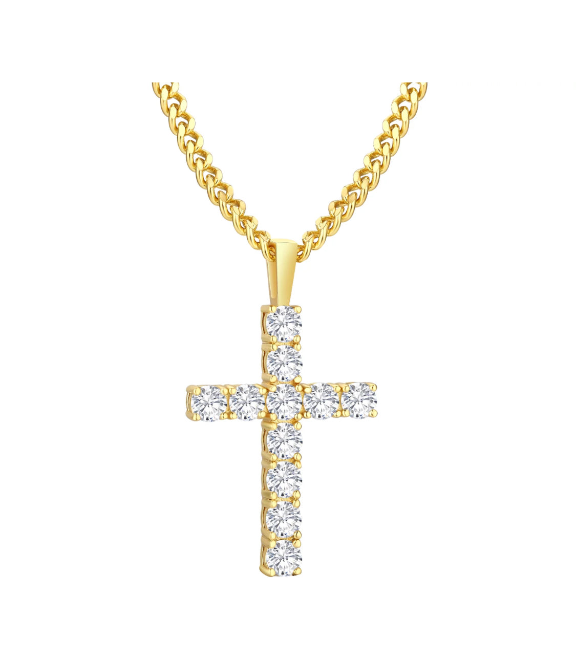 S925 Moissanite Cross Necklace