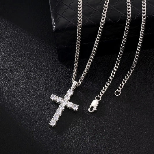 VVS Moissanite Cross Necklace
