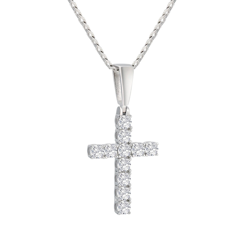 S925 Moissanite Cross Necklace