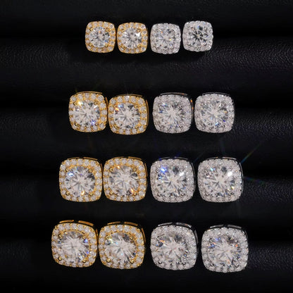 Square Halo Earrings