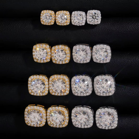 Square Halo Earrings