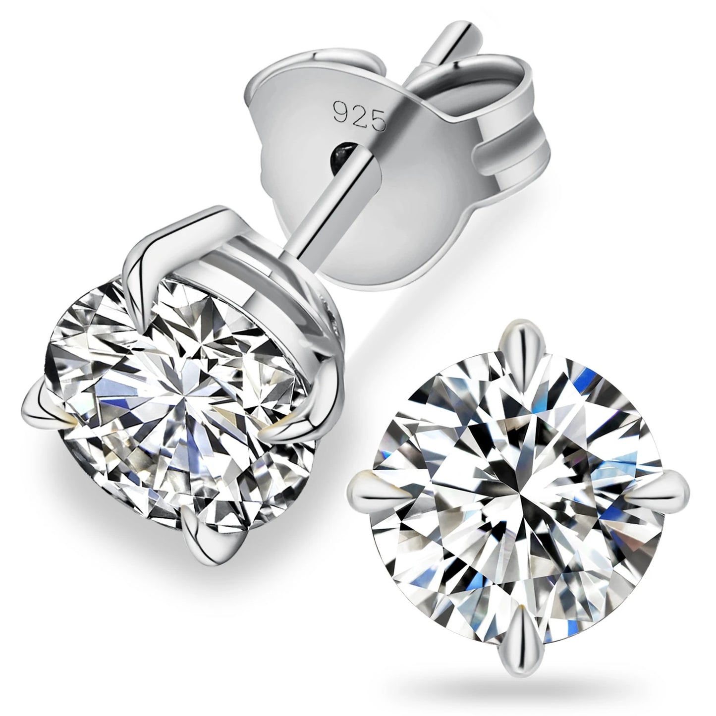 S925 Moissanite Stud Earrings