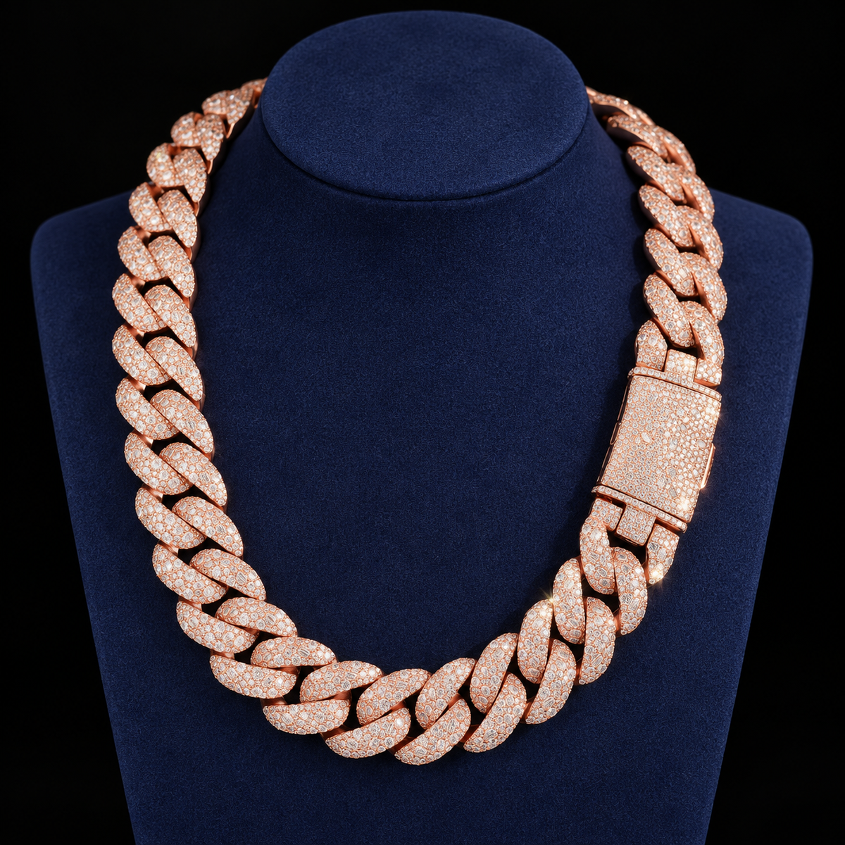 Brilliant Baguette 21mm Moissanite Cuban Link Chain