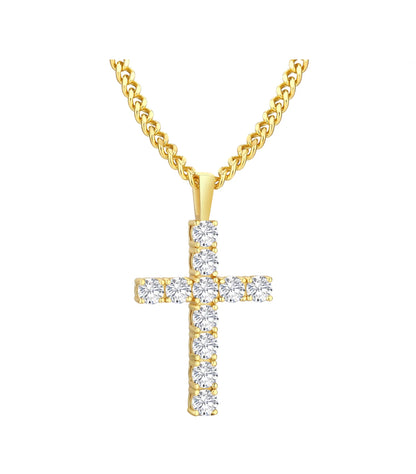 S925 Moissanite Cross Necklace